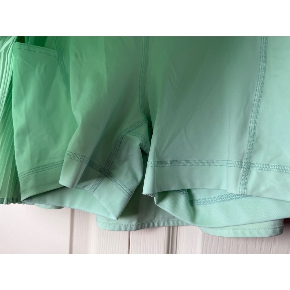 Lululemon Peek Pleat High-Rise Tennis Skirt Mint Moment Size 8 - Picture 5 of 14